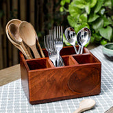 Mahogany Cutlery Holder
